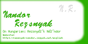 nandor rezsnyak business card